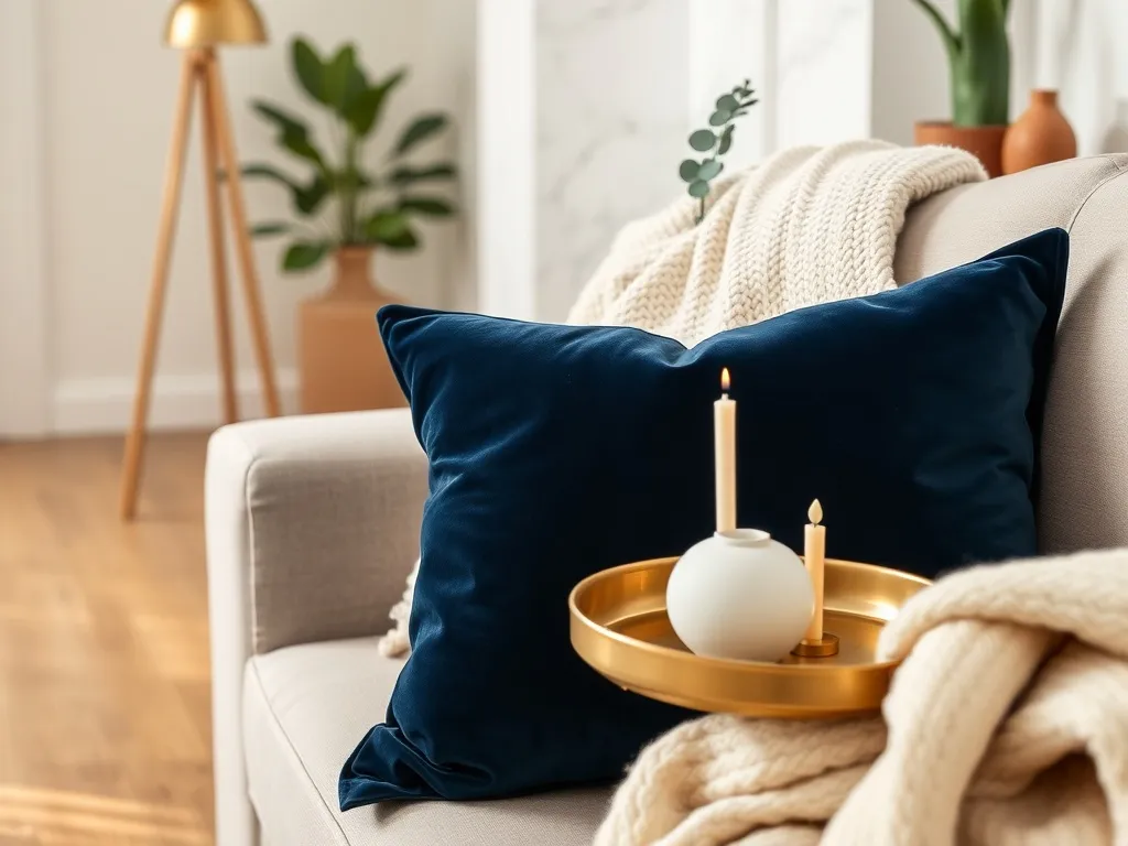 Z czym łączyć granat we wnętrzu?